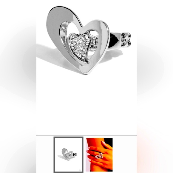 💎🤍💎 “ABSTRACT AMOR” WHITE RING ~ PAPARAZZI❗️💎🤍💎 - Picture 4 of 4